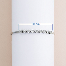 14K White Gold Bracelet with 63 Round-Cut Lab-Created Diamonds 1.128 CT.TW