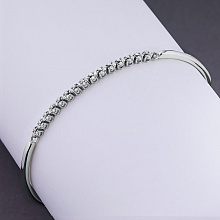 14K White Gold Bracelet with 46 Round-Cut Lab-Created Diamonds 0.68 CT.TW