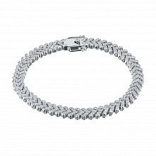 14K White Gold Bracelet with 281 Round-Cut Lab-Created Diamonds 4.145 CT.TW