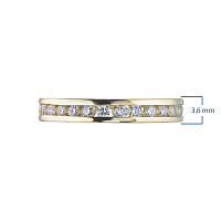 Yellow Gold Ring with 25 Round-Cut Lab-Created Diamonds 0.711 CT.TW - изображение 3