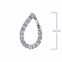 14K White Gold Earrings with 26 Round-Cut Lab-Created Diamonds 2.536 CT.TW
