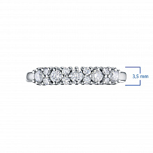Sterling Silver Ring with 13 Round-Cut Lab-Created Diamonds 0.551 CT.TW