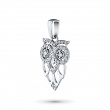 Sterling Silver Pendant with 46 Round-Cut Lab-Created Diamonds 0.229 CT.TW
