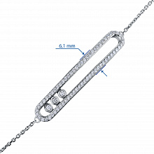 14K White Gold Bracelet with 69 Round-Cut Lab-Created Diamonds 0.488 CT.TW