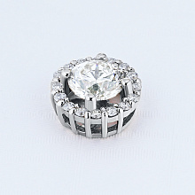 14K White Gold Pendant with 17 Round-Cut Lab-Created Diamonds 0.408 CT.TW