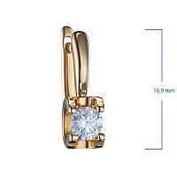 14K Yellow Gold Earrings with 2 Round-Cut Lab-Created Diamonds 1.082 CT.TW - изображение 3