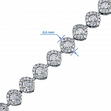 White Gold Bracelet with 286 Round-Cut Lab-Created Diamonds 2.989 CT.TW