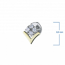 Earring Studs with 8 Round-Cut Diamonds 0.221 CT.TW