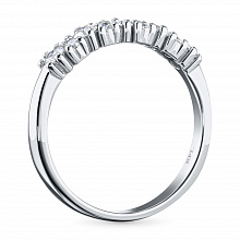 Sterling Silver Ring with 13 Round-Cut Lab-Created Diamonds 0.551 CT.TW