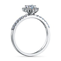 Sterling Silver Ring with 25 Round-Cut Lab-Created Diamonds 0.542 CT.TW - изображение 4