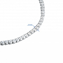 14K White Gold Necklace with 132 Round-Cut Lab-Created Diamonds 6.552 CT.TW