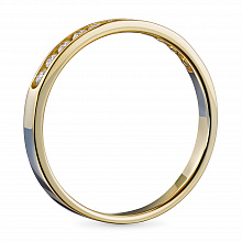 14K Yellow Gold Ring with 11 Round-Cut Lab-Created Diamonds 0.257 CT.TW