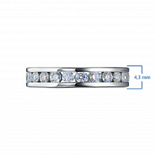 14K White Gold Ring with 21 Round-Cut Lab-Created Diamonds 1.386 CT.TW