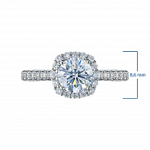 14K White Gold Ring with 31 Round-Cut Lab-Created Diamonds 1.619 CT.TW