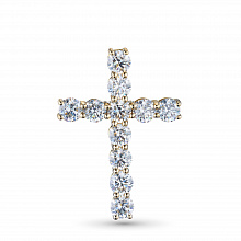 14K Yellow Gold Pendant with 11 Round-Cut Lab-Created Diamonds 2.749 CT.TW