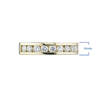 Yellow Gold Ring with 9 Round-Cut Lab-Created Diamonds 0.432 CT.TW - изображение 3