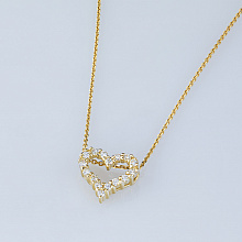 14K Yellow Gold Pendant with 16 Round-Cut Lab-Created Diamonds 0.373 CT.TW