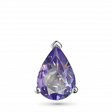 Sterling Silver Pendant with 1 Pear-Cut Tanzanite 0.64 CT.TW