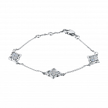 14K White Gold Bracelet with 12 Round-Cut Lab-Created Diamonds 0.867 CT.TW