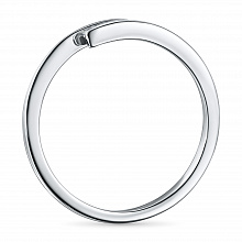 Sterling Silver Ring with 3 Round-Cut Lab-Created Diamonds 0.064 CT.TW