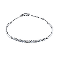 14K White Gold Bracelet with 46 Round-Cut Lab-Created Diamonds 0.456 CT.TW - изображение 1