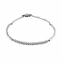 14K White Gold Bracelet with 46 Round-Cut Lab-Created Diamonds 0.68 CT.TW