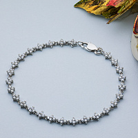 14K White Gold Bracelet with 100 Round-Cut Lab-Created Diamonds 2.144 CT.TW - изображение 4