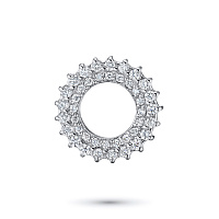 14K White Gold Pendant with 41 Round-Cut Lab-Created Diamonds 0.385 CT.TW - изображение 1