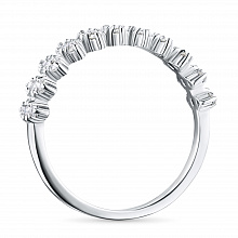 14K White Gold Ring with 33 Round-Cut Lab-Created Diamonds 0.312 CT.TW