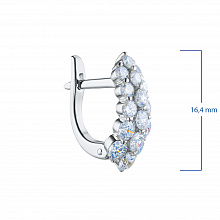 14K White Gold Earrings with 32 Round-Cut Lab-Created Diamonds 1.798 CT.TW