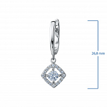 14K White Gold Earrings with 34 Round-Cut Lab-Created Diamonds 0.777 CT.TW