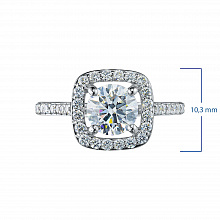 14K White Gold Ring with 37 Round-Cut Lab-Created Diamonds 2.721 CT.TW