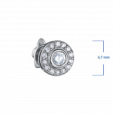 Sterling Silver Earring Studs with 30 Round-Cut Lab-Created Diamonds 0.312 CT.TW