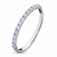 Sterling Silver Ring with 13 Round-Cut Lab-Created Diamonds 0.212 CT.TW