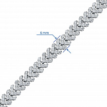 14K White Gold Bracelet with 281 Round-Cut Lab-Created Diamonds 4.145 CT.TW