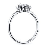 Sterling Silver Ring with 13 Round-Cut Lab-Created Diamonds 0.221 CT.TW - изображение 4