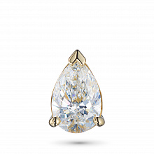 14K Yellow Gold Pendant with 1 Pear-Cut Lab-Created Diamond 1.052 CT.TW