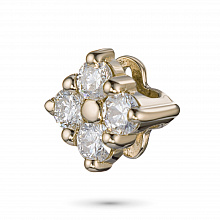 Yellow Gold Pendant with 4 Round-Cut Diamonds 0.077 CT.TW