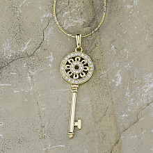 14K Yellow Gold Pendant with 34 Round-Cut Lab-Created Diamonds 0.278 CT.TW