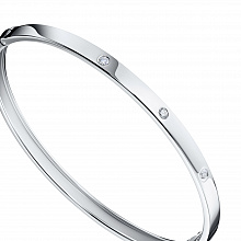 Sterling Silver Bracelet with 3 Round-Cut Diamonds 0.164 CT.TW