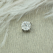 Sterling Silver Pendant with 9 Round-Cut Lab-Created Diamonds 0.316 CT.TW