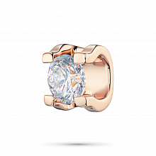 14K Rose Gold Pendant with 1 Round-Cut Lab-Created Diamond 0.792 CT.TW