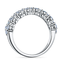Sterling Silver Ring with 25 Round-Cut Lab-Created Diamonds 0.58 CT.TW - изображение 4