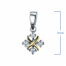 pendant with 4 Round-Cut Diamonds 0.106 CT.TW