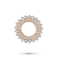 14K Rose Gold Pendant with 41 Round-Cut Lab-Created Diamonds 0.385 CT.TW - изображение 1