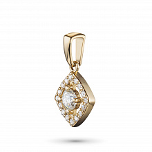 14K Yellow Gold Pendant with 17 Round-Cut Lab-Created Diamonds 0.367 CT.TW
