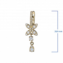 14K Yellow Gold Earrings with 48 Round-Cut Lab-Created Diamonds 0.863 CT.TW