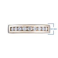Rose Gold Ring with 9 Round-Cut Lab-Created Diamonds 0.432 CT.TW - изображение 3