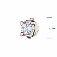 14K Rose Gold Earring Studs with 2 Round-Cut Lab-Created Diamonds 0.649 CT.TW