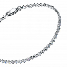 Sterling Silver Bracelet with 54 Round-Cut Lab-Created Diamonds 1.162 CT.TW